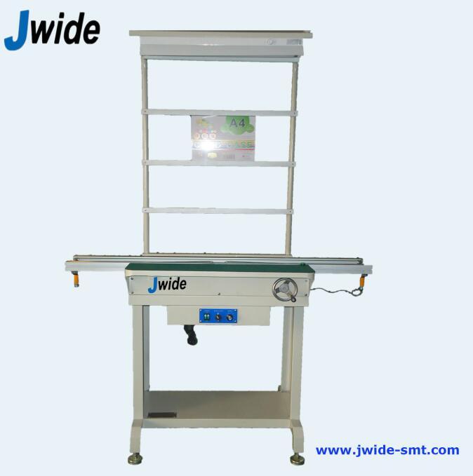 PCB inspection conveyor with light